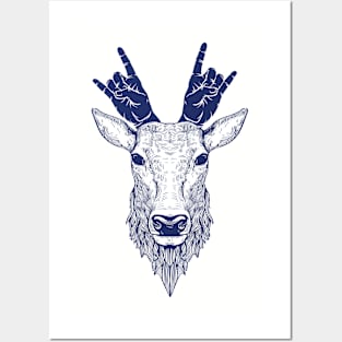 Rock 'n Roll Deer Posters and Art